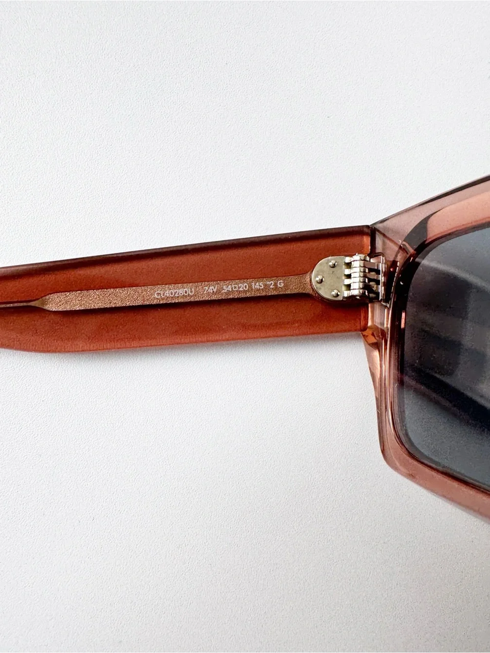 Celine Three Dots 54MM Rectangular Sunglasses in Translucent Rose | NWOT